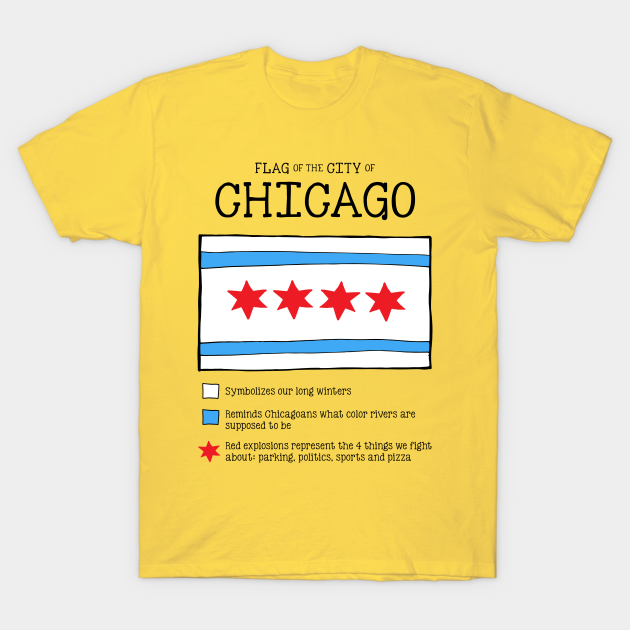 Flag of the City of Chicago Chicago Flag TShirt TeePublic